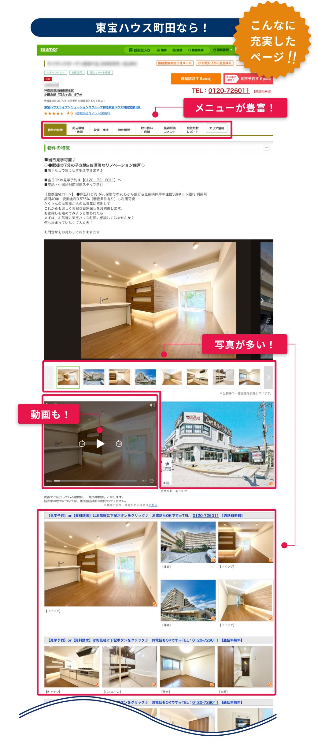 東宝ハウス町田なら！こんなに充実したページ